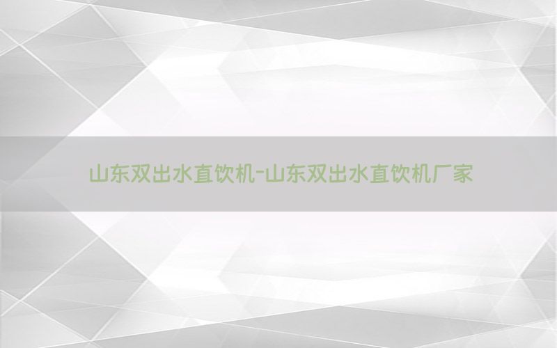 山东双出水直饮机-山东双出水直饮机厂家