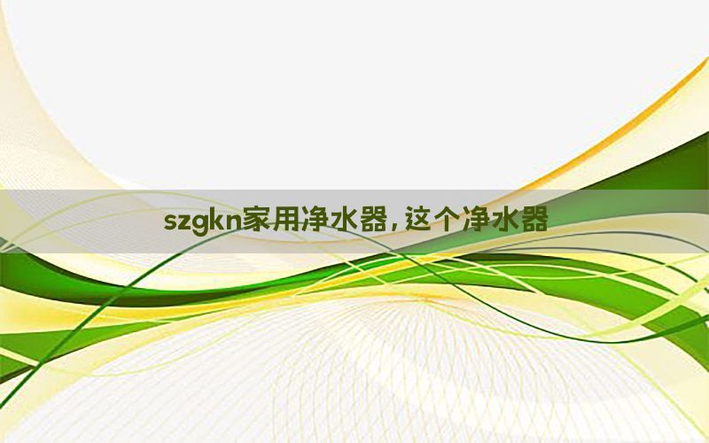 szgkn家用净水器，这个净水器